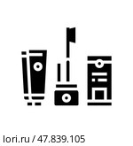complimentary toiletries glyph icon vector illustration. Стоковая иллюстрация, иллюстратор Vectorwin / Фотобанк Лори