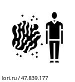 psoriasis man disease glyph icon vector illustration. Стоковая иллюстрация, иллюстратор Vectorwin / Фотобанк Лори