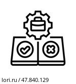 company bylaws corporate law line icon vector illustration. Стоковая иллюстрация, иллюстратор Vectorwin / Фотобанк Лори