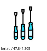 screwdrivers car repair tool color icon vector illustration. Стоковая иллюстрация, иллюстратор Vectorwin / Фотобанк Лори