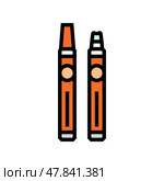 stain remover pen clothes care color icon vector illustration. Стоковая иллюстрация, иллюстратор Vectorwin / Фотобанк Лори