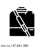 garment bag clothes care glyph icon vector illustration. Стоковая иллюстрация, иллюстратор Vectorwin / Фотобанк Лори