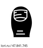 psoriasis nail disease glyph icon vector illustration. Стоковая иллюстрация, иллюстратор Vectorwin / Фотобанк Лори