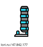 bone splint fracture injury color icon vector illustration. Стоковая иллюстрация, иллюстратор Vectorwin / Фотобанк Лори