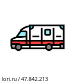 ambulance fracture injury color icon vector illustration. Стоковая иллюстрация, иллюстратор Vectorwin / Фотобанк Лори