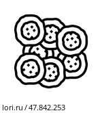 cells genetic engineering line icon vector illustration. Стоковая иллюстрация, иллюстратор Vectorwin / Фотобанк Лори