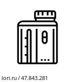 smart pill bottle healthcare innovation line icon vector illustration. Стоковая иллюстрация, иллюстратор Vectorwin / Фотобанк Лори