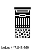 personalized medication bottle with barcode glyph icon vector illustration. Стоковая иллюстрация, иллюстратор Vectorwin / Фотобанк Лори
