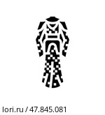 chainmail armor inspired piece glyph icon vector illustration. Стоковая иллюстрация, иллюстратор Vectorwin / Фотобанк Лори