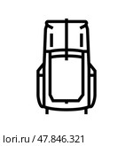 backpack ultralight trekking line icon vector illustration. Стоковая иллюстрация, иллюстратор Vectorwin / Фотобанк Лори