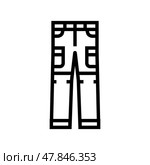 convertible pants ultralight hiking line icon vector illustration. Стоковая иллюстрация, иллюстратор Vectorwin / Фотобанк Лори