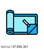 quick dry towel ultralight hiking color icon vector illustration. Стоковая иллюстрация, иллюстратор Vectorwin / Фотобанк Лори