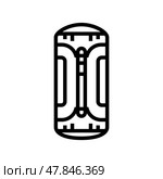 compression sack ultralight hiking line icon vector illustration. Стоковая иллюстрация, иллюстратор Vectorwin / Фотобанк Лори