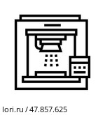 sandblasting machine line icon vector illustration. Стоковая иллюстрация, иллюстратор Vectorwin / Фотобанк Лори