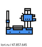 boring machine color icon vector illustration. Стоковая иллюстрация, иллюстратор Vectorwin / Фотобанк Лори