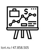 presentation for shareholders line icon vector illustration. Стоковая иллюстрация, иллюстратор Vectorwin / Фотобанк Лори
