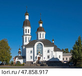Церковь Успения Пресвятой Богородицы, Архангельск, Россия (2023 год). Редакционное фото, фотограф Инна Грязнова / Фотобанк Лори