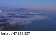 Adriatic sea with mountains in Montenegro (2023 год). Стоковое видео, видеограф Михаил Коханчиков / Фотобанк Лори