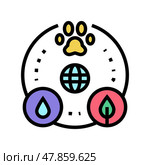 biocenosis ecosystem color icon vector illustration. Стоковая иллюстрация, иллюстратор Vectorwin / Фотобанк Лори