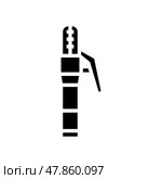 work clamp welding machine glyph icon vector illustration. Стоковая иллюстрация, иллюстратор Vectorwin / Фотобанк Лори