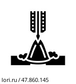 butt welding glyph icon vector illustration. Стоковая иллюстрация, иллюстратор Vectorwin / Фотобанк Лори