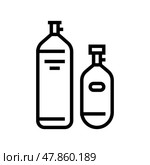 equipment air compressor line icon vector illustration. Стоковая иллюстрация, иллюстратор Vectorwin / Фотобанк Лори