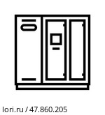 lamellar air compressor line icon vector illustration. Стоковая иллюстрация, иллюстратор Vectorwin / Фотобанк Лори