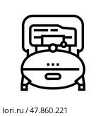 industry air compressor line icon vector illustration. Стоковая иллюстрация, иллюстратор Vectorwin / Фотобанк Лори