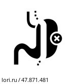 sleeve resection bariatric line icon vector illustration. Стоковая иллюстрация, иллюстратор Vectorwin / Фотобанк Лори