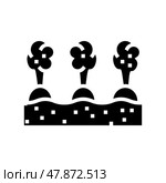 harvest gardening glyph icon vector illustration. Стоковая иллюстрация, иллюстратор Vectorwin / Фотобанк Лори