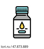 syrup pharmaceutical production color icon vector illustration. Стоковая иллюстрация, иллюстратор Vectorwin / Фотобанк Лори