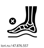 bone postural deformity feet glyph icon vector illustration. Стоковая иллюстрация, иллюстратор Vectorwin / Фотобанк Лори