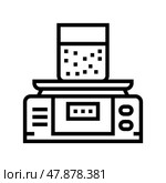 equipment for soil testing and weight measuring line icon vector illustration. Стоковая иллюстрация, иллюстратор Vectorwin / Фотобанк Лори