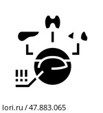 multiple endocrine neoplasia endocrinology glyph icon vector illustration. Стоковая иллюстрация, иллюстратор Vectorwin / Фотобанк Лори