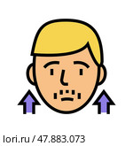 precocious puberty endocrinology color icon vector illustration. Стоковая иллюстрация, иллюстратор Vectorwin / Фотобанк Лори