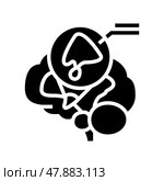 hypothalamus endocrinology glyph icon vector illustration. Стоковая иллюстрация, иллюстратор Vectorwin / Фотобанк Лори