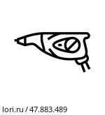 engraver tool line icon vector illustration. Стоковая иллюстрация, иллюстратор Vectorwin / Фотобанк Лори