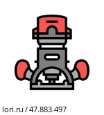 wood router tool color icon vector illustration. Стоковая иллюстрация, иллюстратор Vectorwin / Фотобанк Лори