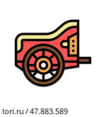 chariot ancient greece color icon vector illustration. Стоковая иллюстрация, иллюстратор Vectorwin / Фотобанк Лори