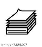 paper list wood production color icon vector illustration. Стоковая иллюстрация, иллюстратор Vectorwin / Фотобанк Лори