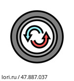 spare tires color icon vector illustration. Стоковая иллюстрация, иллюстратор Vectorwin / Фотобанк Лори