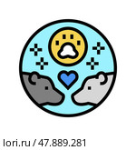 behavioral ecology color icon vector illustration. Стоковая иллюстрация, иллюстратор Vectorwin / Фотобанк Лори