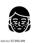 systemic lupus erythematosus glyph icon vector illustration. Стоковая иллюстрация, иллюстратор Vectorwin / Фотобанк Лори