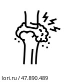 gout health problem line icon vector illustration. Стоковая иллюстрация, иллюстратор Vectorwin / Фотобанк Лори