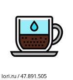 lungo coffee color icon vector illustration. Стоковая иллюстрация, иллюстратор Vectorwin / Фотобанк Лори