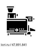 pitting machine glyph icon vector illustration. Стоковая иллюстрация, иллюстратор Vectorwin / Фотобанк Лори