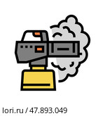 fogging against flying pests color icon vector illustration. Стоковая иллюстрация, иллюстратор Vectorwin / Фотобанк Лори