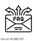 faq frequently asked questions line icon vector illustration. Стоковая иллюстрация, иллюстратор Vectorwin / Фотобанк Лори