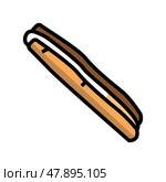 atlantic jackknife clam color icon vector illustration. Стоковая иллюстрация, иллюстратор Vectorwin / Фотобанк Лори