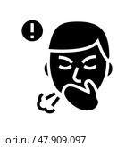 cancer asbestos glyph icon vector illustration. Стоковая иллюстрация, иллюстратор Vectorwin / Фотобанк Лори